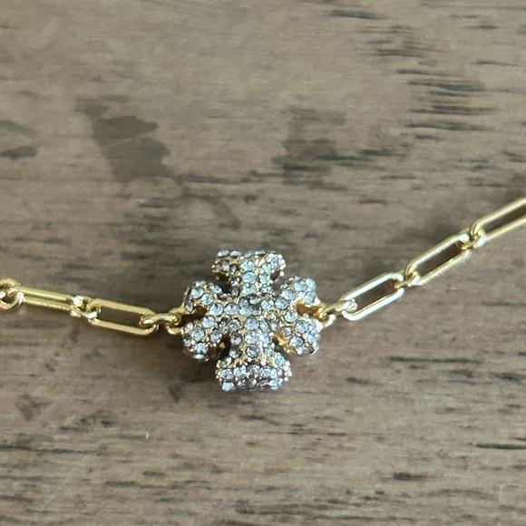 Tory Burch  ROXANNE Pave Crystal Station Necklace - Picture 3 of 6